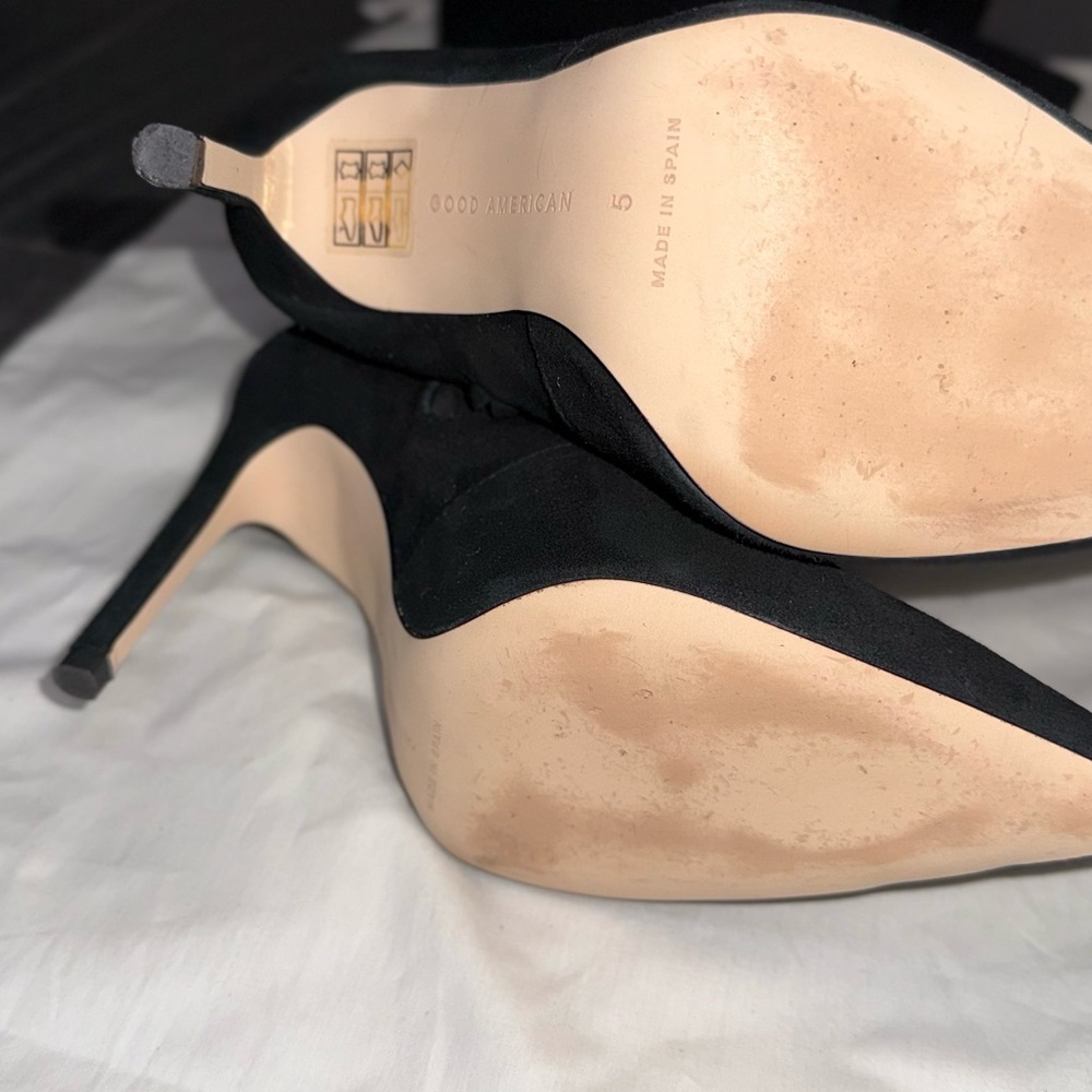 Good American 🖤 The Emma Boot | Suede Black | Size 5 | NEW - Picture 5 of 12